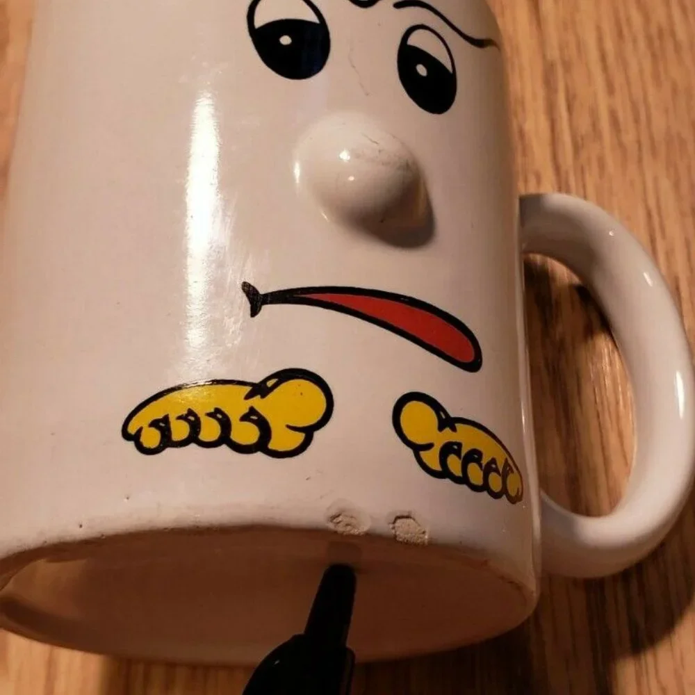 Angry Face Coffee Cup / Mug 3D Nose
